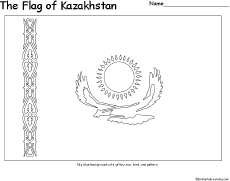 Search result: 'Flag of Kazakhstan Printout'
