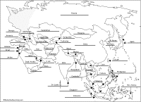 blank map of asia to label