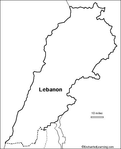 Search result: 'Outline Map Lebanon'