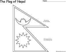 Flag of Nepal Printout EnchantedLearningcom