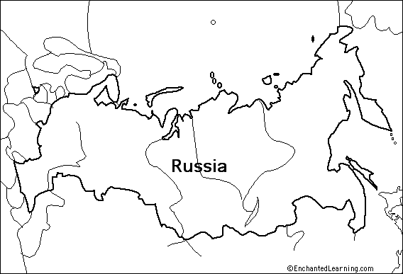 outline map Russia