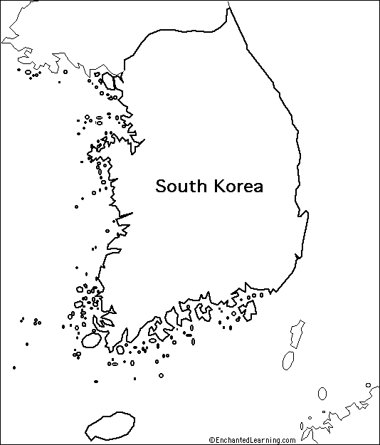 Search result: 'Outline Map Research Activity #2 - South Korea'