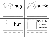 Search result: 'Words that Start With the Letter H Early Reader Book: Page 2'