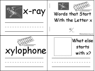 words that start with the letter x book a printable book enchantedlearning com