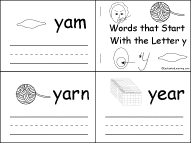 Search result: 'Words that Start With the Letter Y Early Reader Book: Page 1'