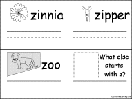 Search result: 'Words that Start With the Letter Z Early Reader Book: Page 2'