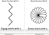 Words That Start With Z Book, A Printable Book - EnchantedLearning.com