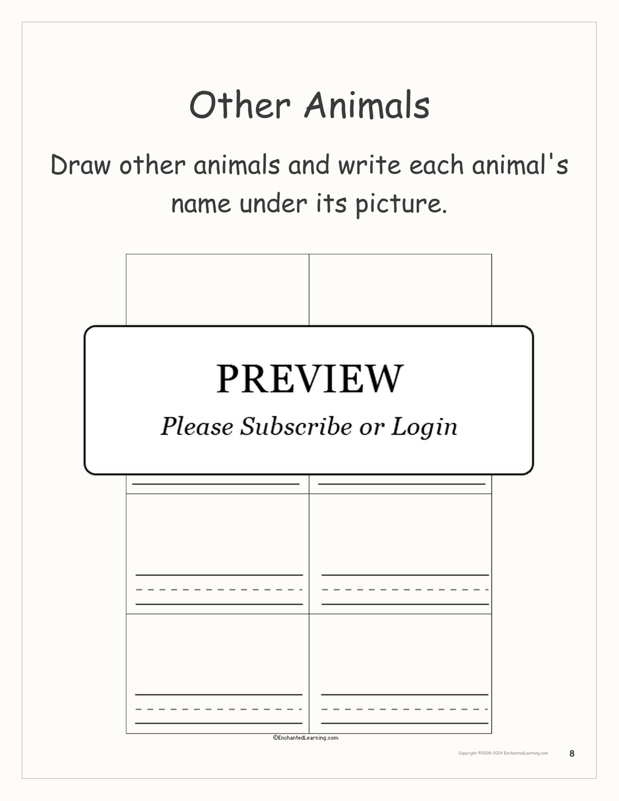 Animal Groups: A Printable Book interactive printout page 8