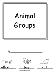 Search result: 'Animal Groups, A Printable Book: Cover'