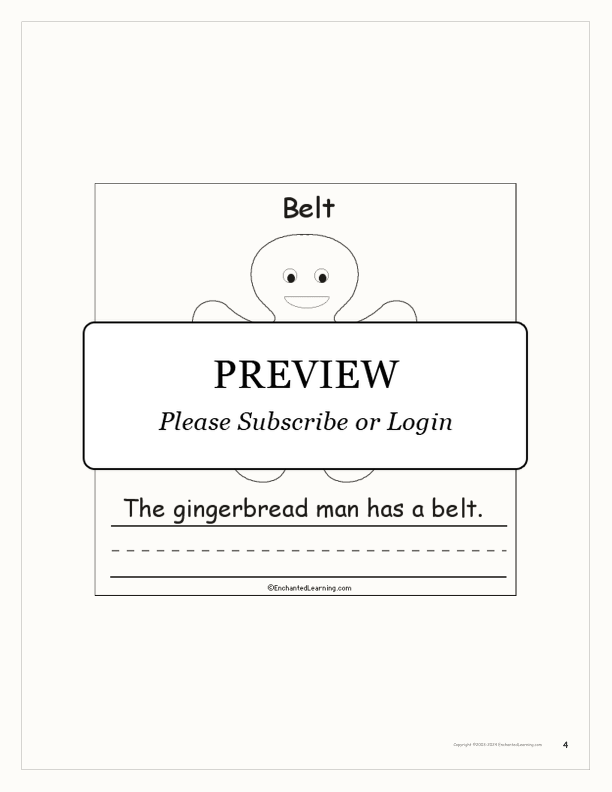 The Gingerbread Man's Clothes: Early Reader Book interactive worksheet page 4