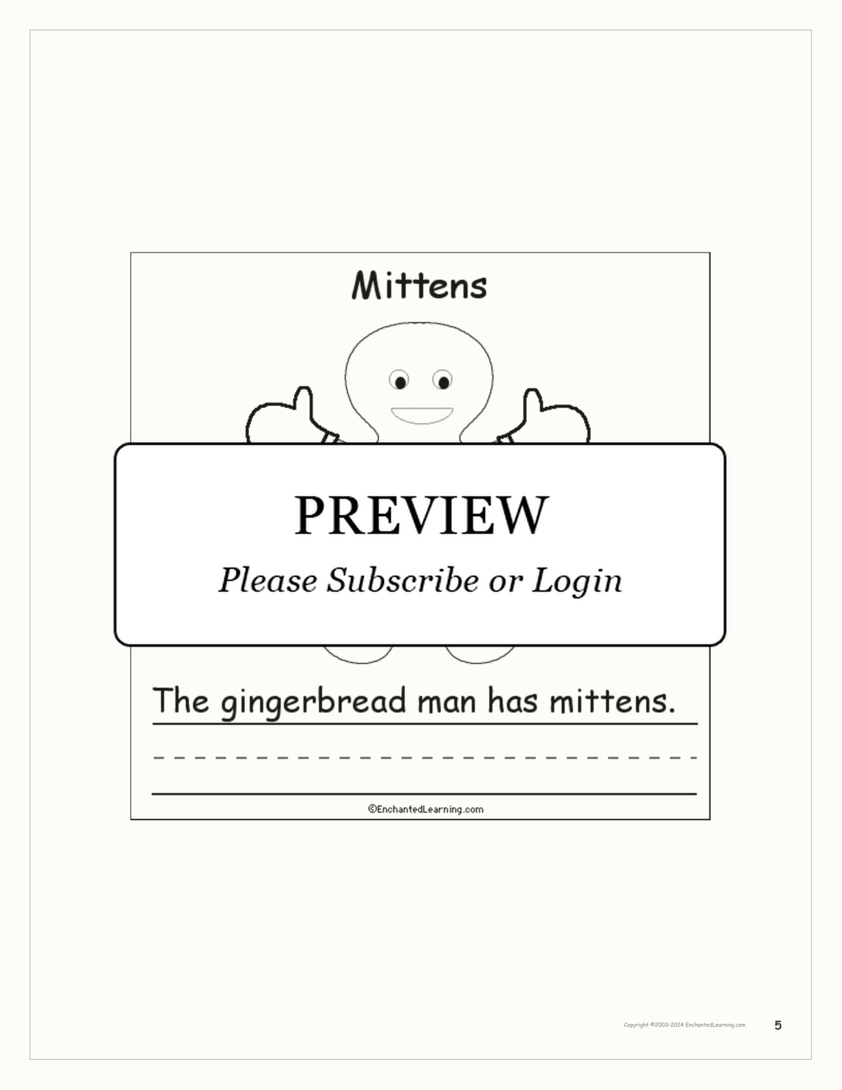 The Gingerbread Man's Clothes: Early Reader Book interactive worksheet page 5