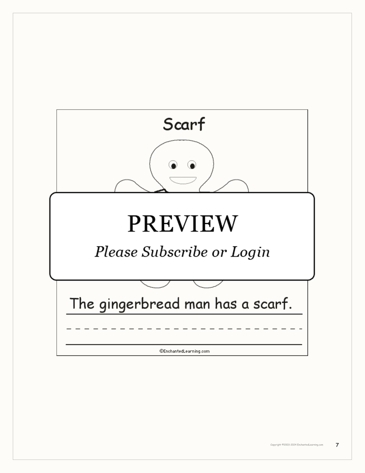 The Gingerbread Man's Clothes: Early Reader Book interactive worksheet page 7