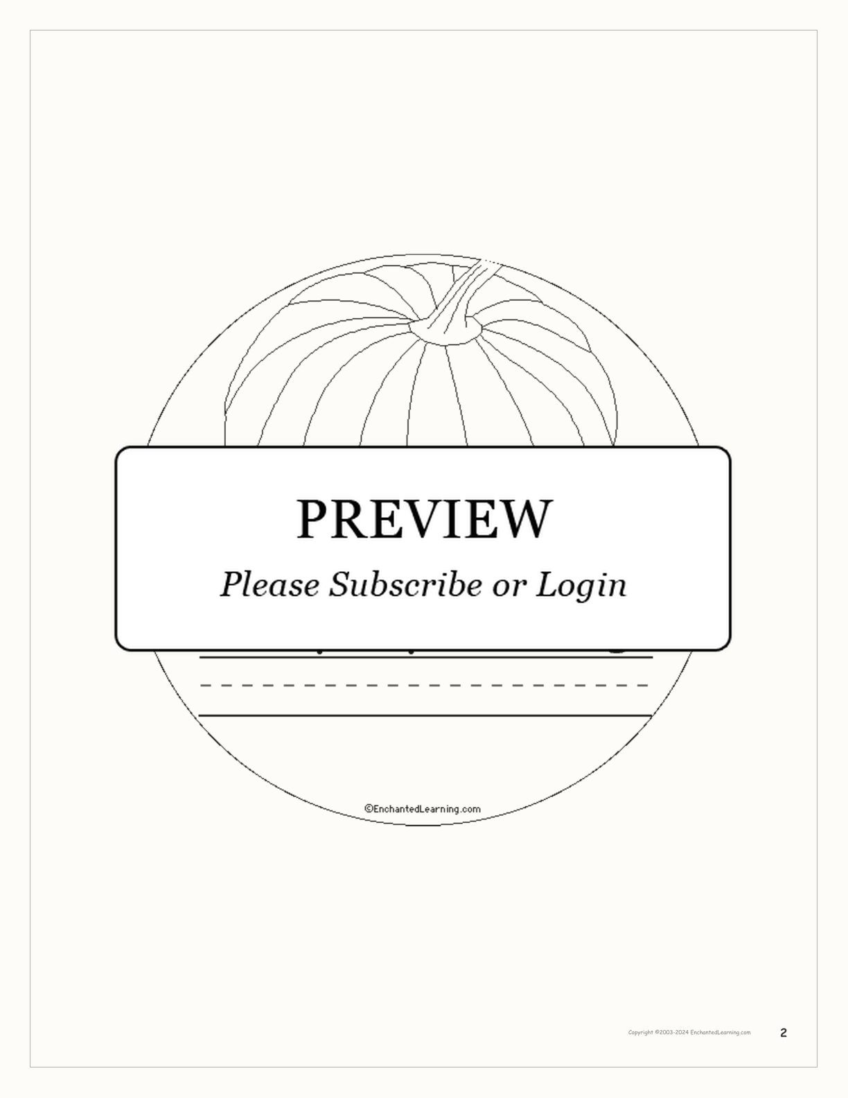 Pumpkin to Jack-o'-Lantern interactive printout page 2
