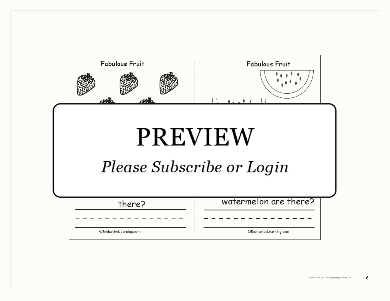 Fabulous Fruit Book interactive worksheet page 6