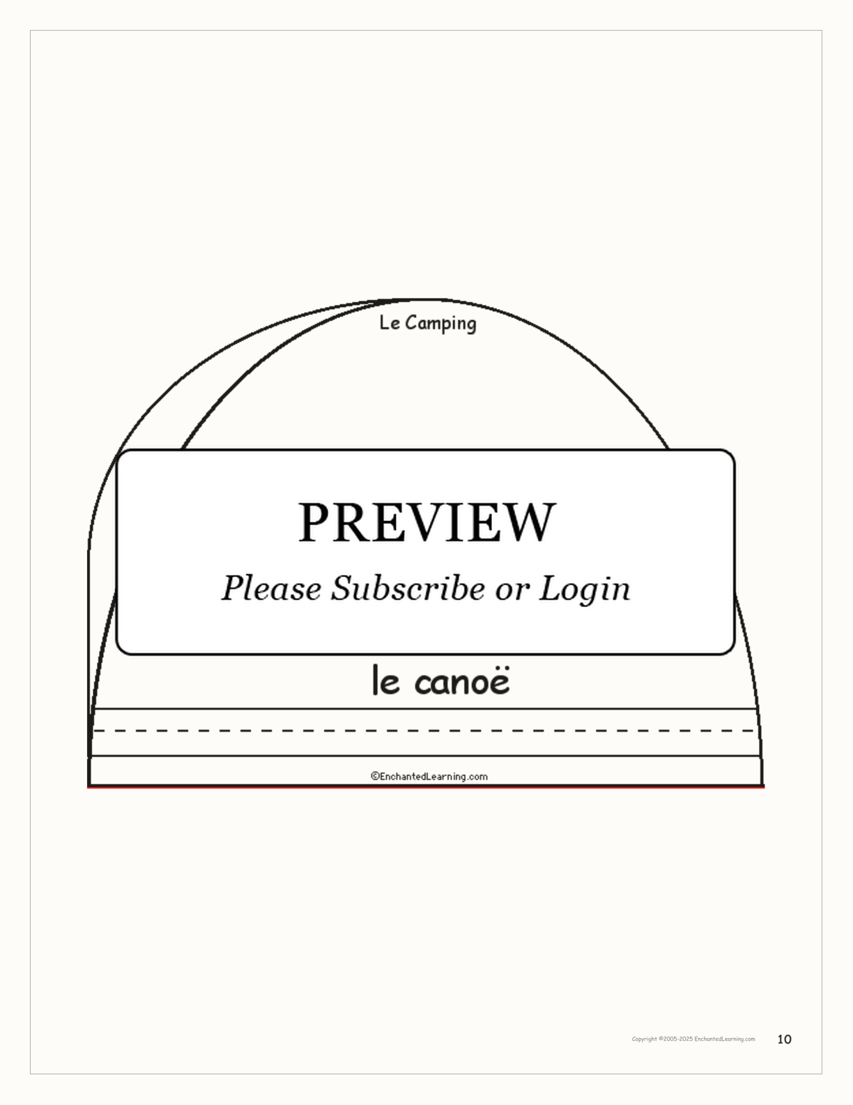 Le Camping Book interactive worksheet page 10