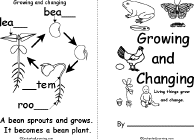 Search result: 'Growing and Changing Book, A Printable Fill-in-the-Blanks Book: Cover, Bean to Bean Plant'