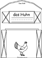Search result: 'Vieh/Livestock Book, A Printable Book in German: Huhn/Chicken'