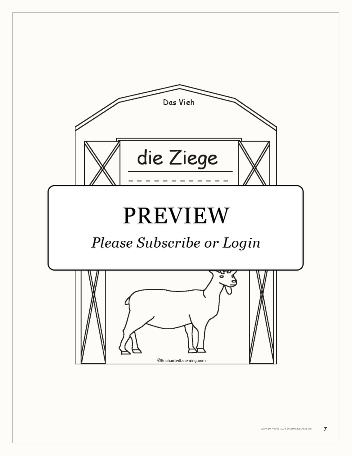 Vieh/Livestock Book interactive worksheet page 7