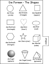 Search result: 'German Word Book #2 to Print: Shapes/Die Formen Page'