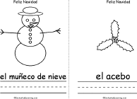 Search result: 'Feliz Navidad Book, A Printable Book: Mu&#241;eco de Nieve, Acebo'