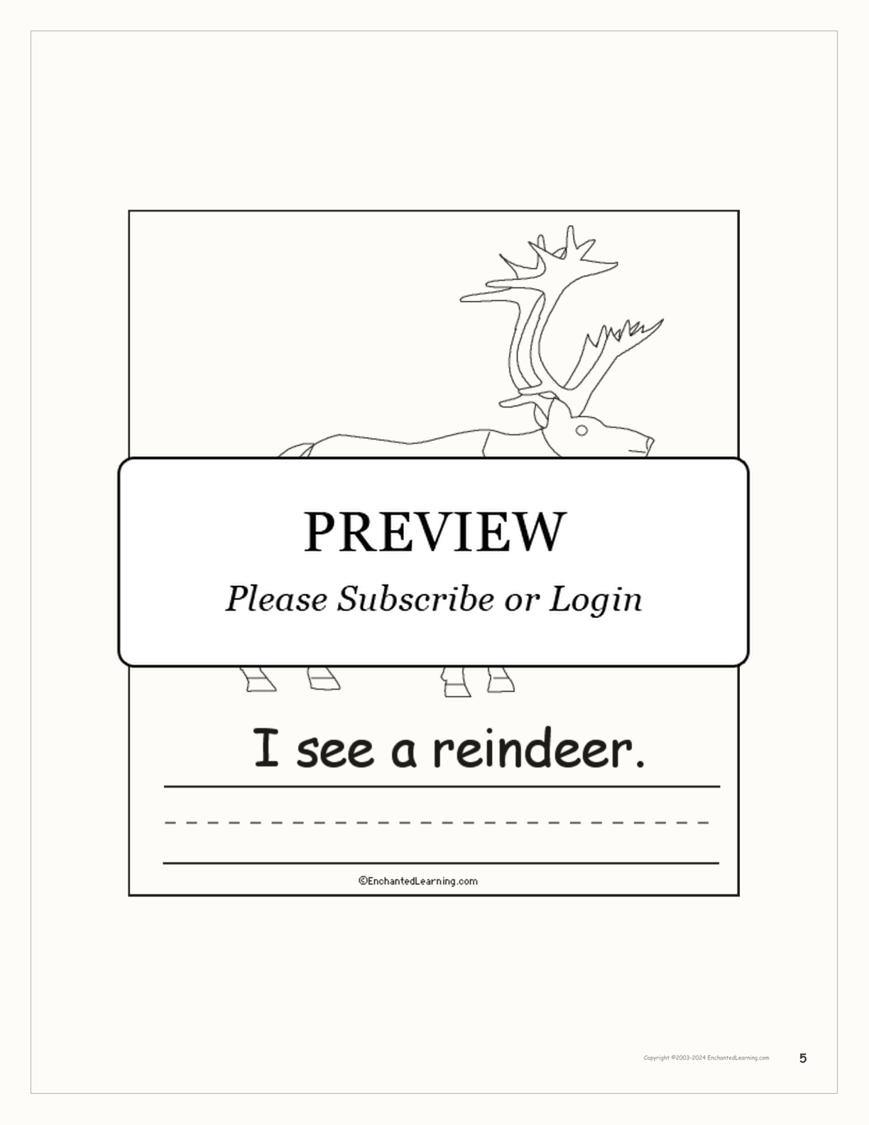 Christmas I See... Early Reader Book interactive worksheet page 5