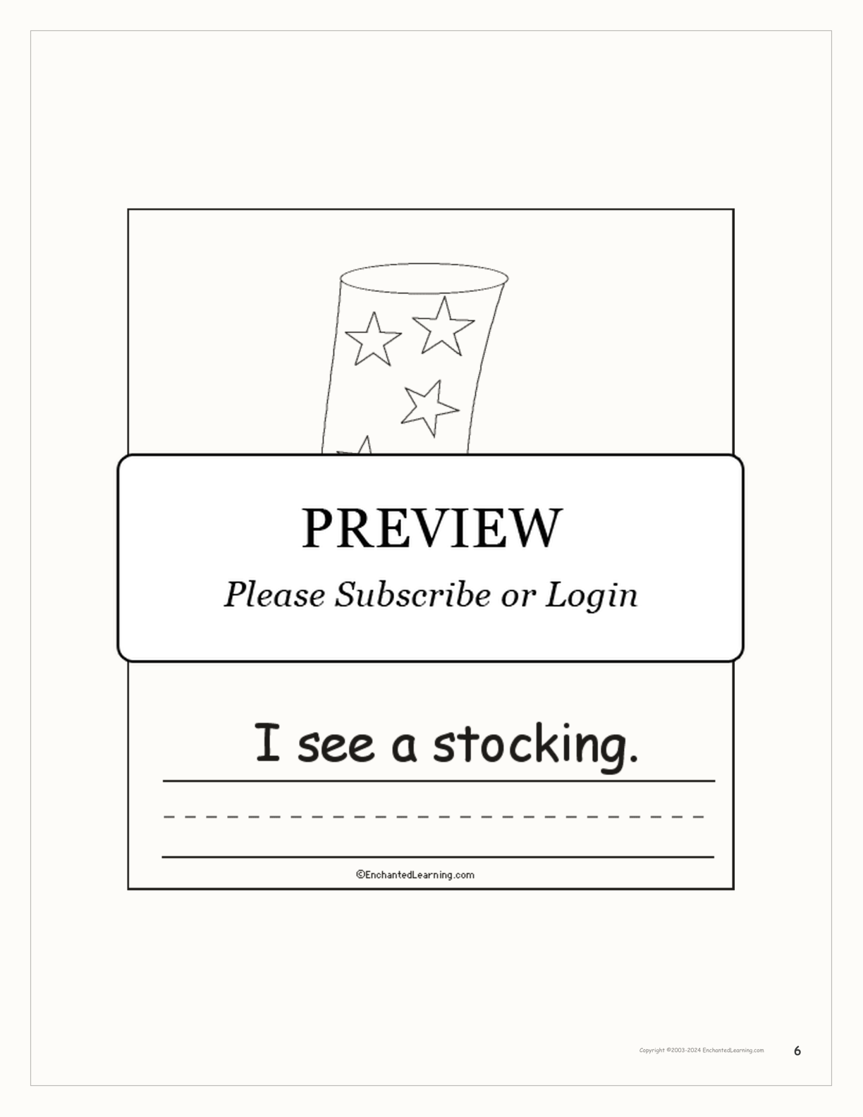 Christmas I See... Early Reader Book interactive worksheet page 6