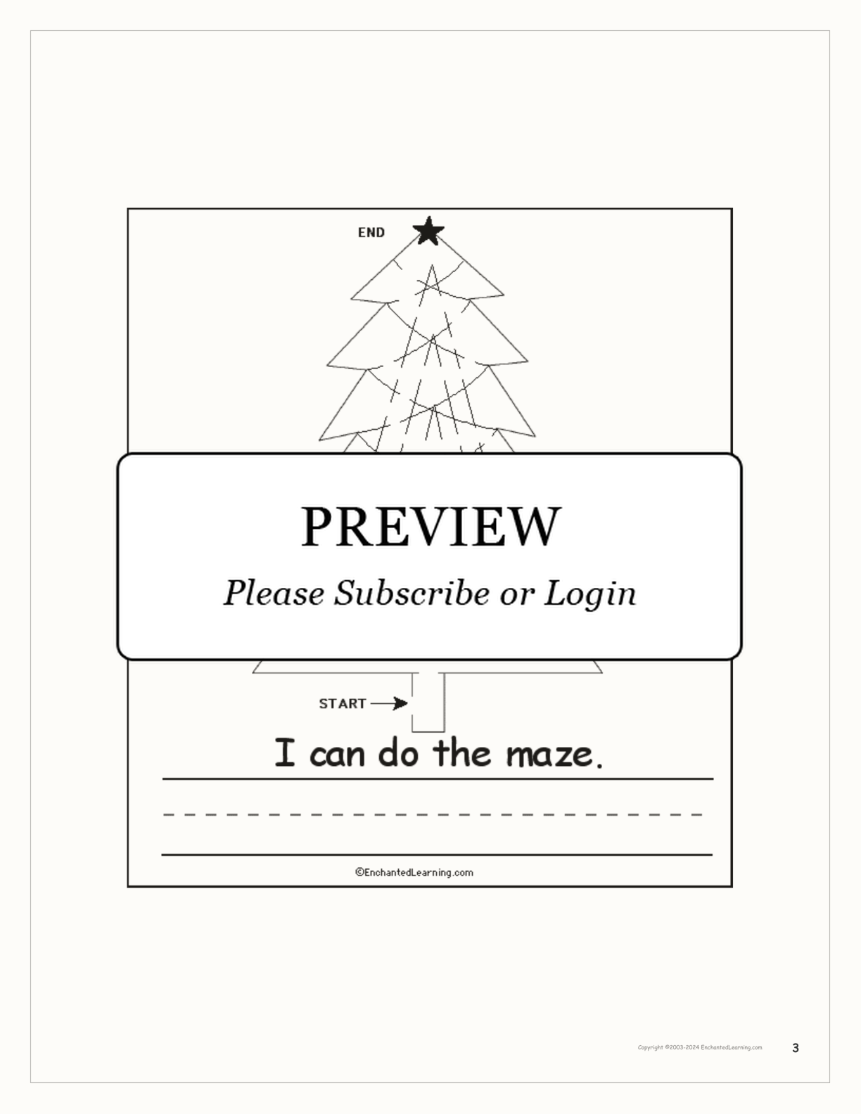 Christmas Tree Early Reader Book interactive worksheet page 3