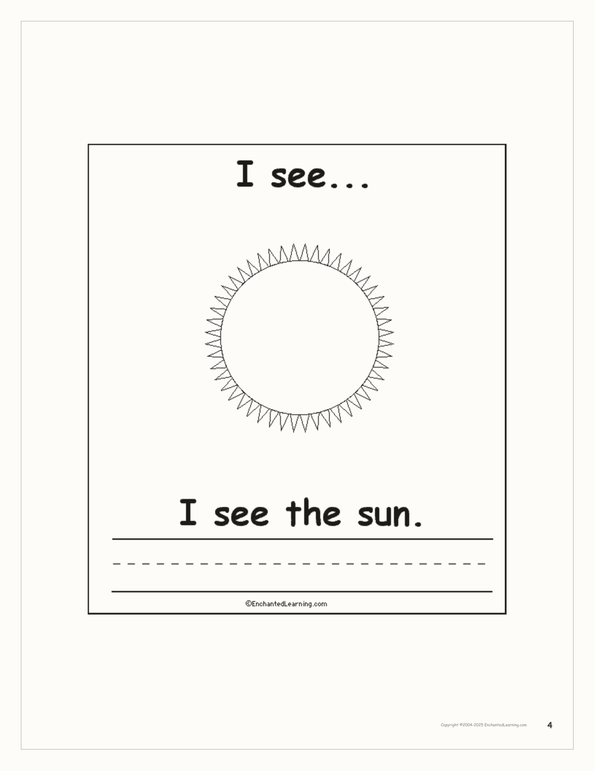 Groundhog Day, I See... Printable Book interactive printout page 4