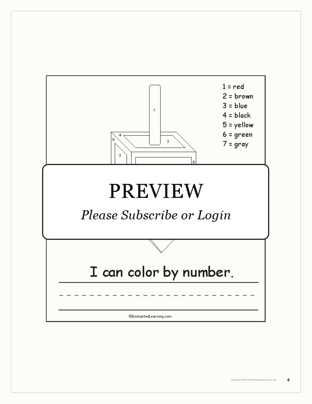 Hanukkah Dreidel Activity Book interactive worksheet page 4