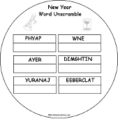 Search result: 'New Year Activity Early Reader Book: Unscramble the Words Page'