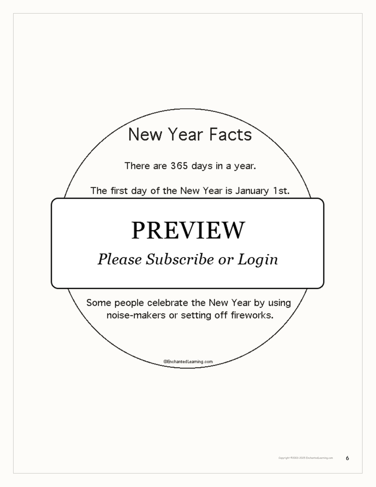 New Year Activity Book interactive printout page 6