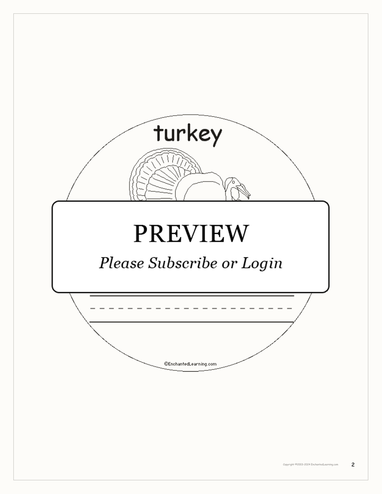 Thanksgiving Feast Printable Book interactive worksheet page 2