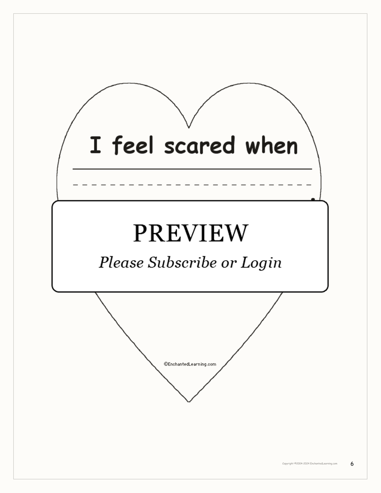 My Heart... A Printable Book About Feelings interactive worksheet page 6