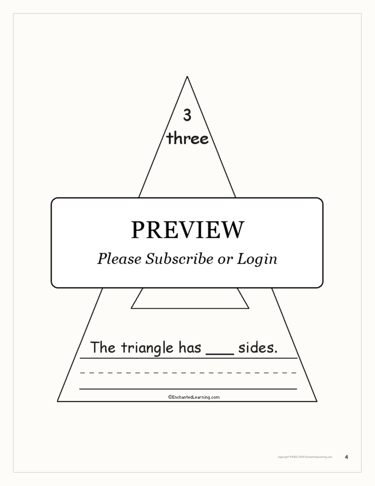 The Number Three Book interactive worksheet page 4