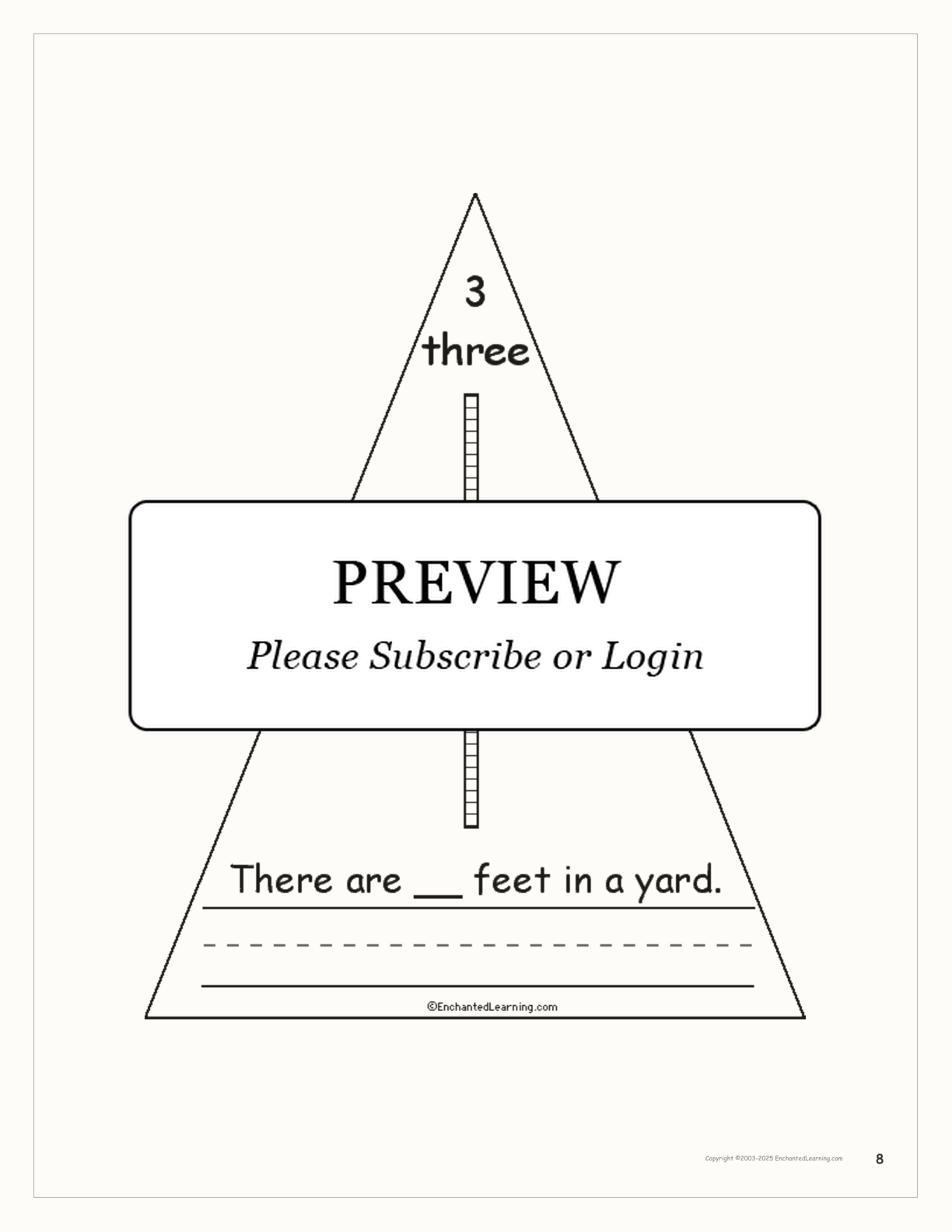 The Number Three Book interactive worksheet page 8