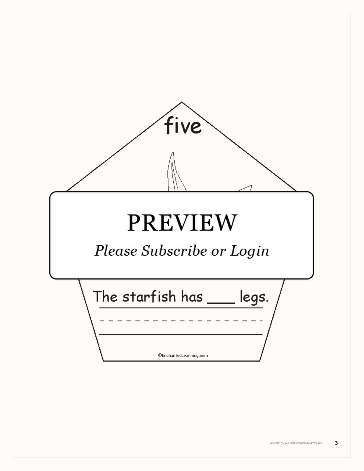 The Number Five Book interactive printout page 3