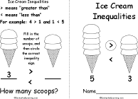 Search result: 'Ice Cream Inequalities Book, A Printable Book'