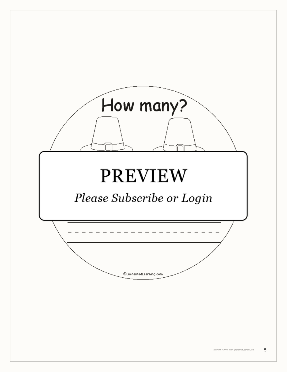 Thanksgiving — How Many? interactive worksheet page 5