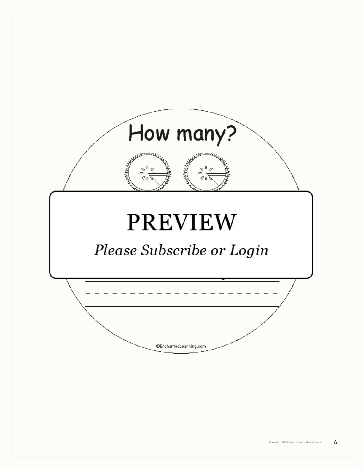Thanksgiving — How Many? interactive worksheet page 6