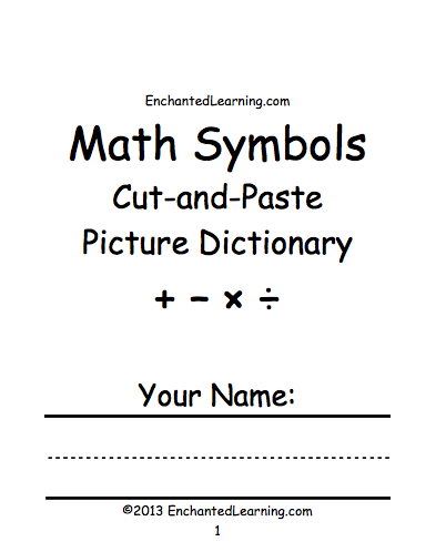 Math Symbols Book Cover
