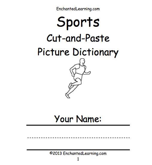 Search result: 'Sports Cut-and-Paste Picture Dictionary - A Short Book to Print'