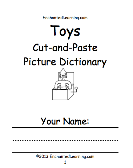 Search result: 'Toys Cut-and-Paste Picture Dictionary - A Short Book to Print'