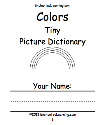 Search result: 'Colors Tiny Picture Dictionary - A Short Book to Print'