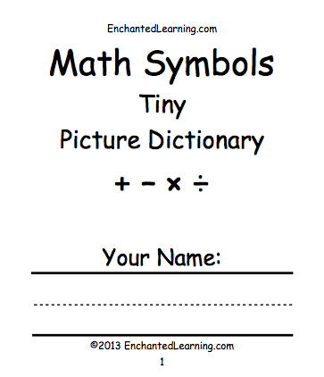 Math Symbols Book Cover