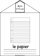 Search result: 'School Words Book in French, A Printable Book: El Papier/Paper'