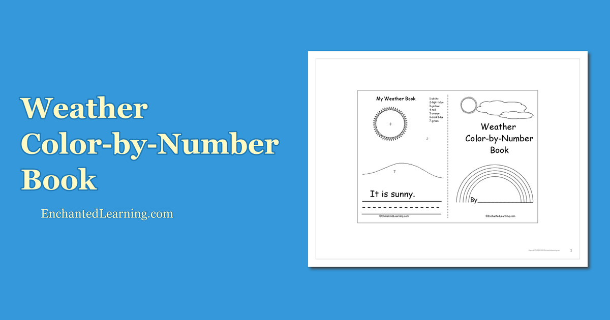Weather Color-by-Number Book - Enchanted Learning