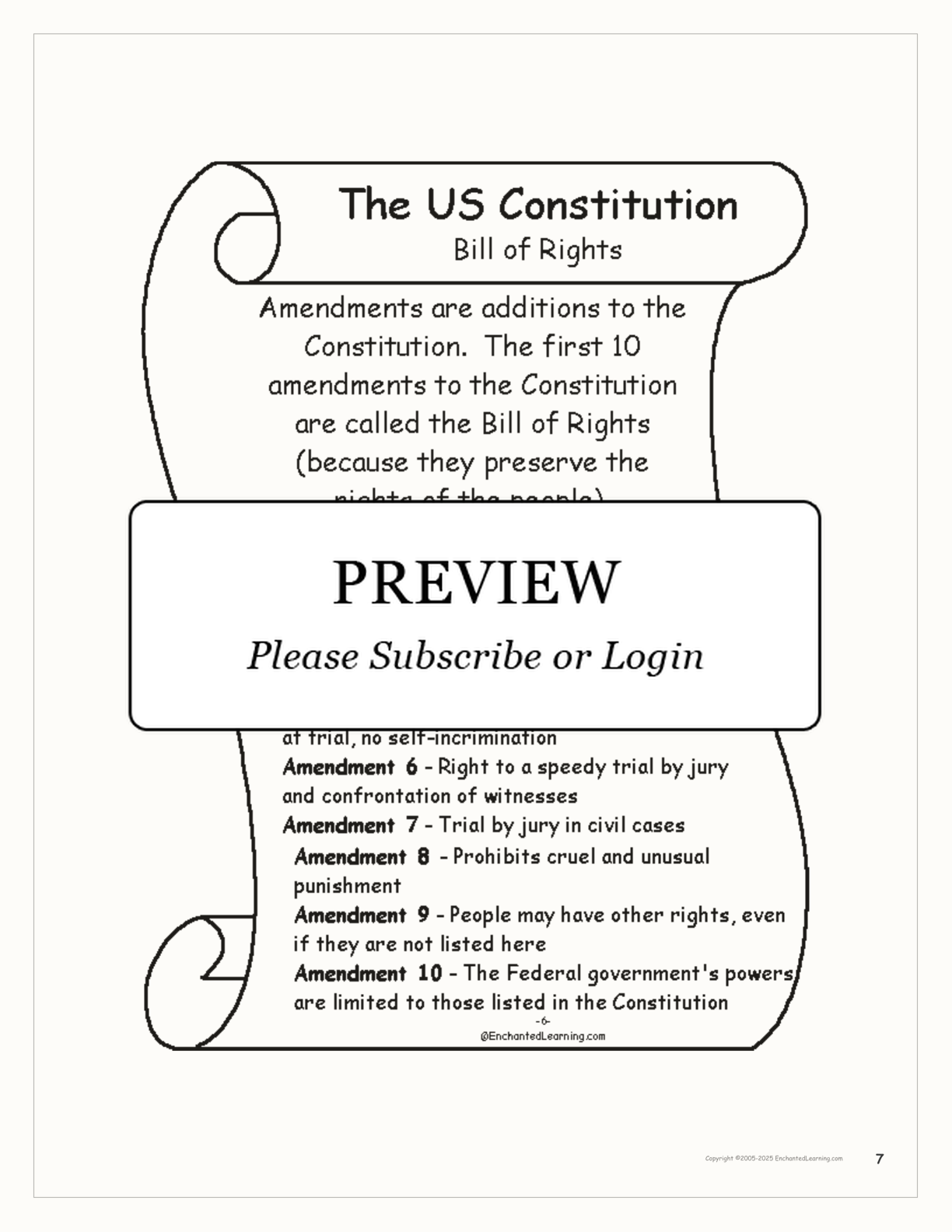 Amendments to the United States Constitution Print