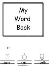 Search result: 'My Word Book, A Printable Book'