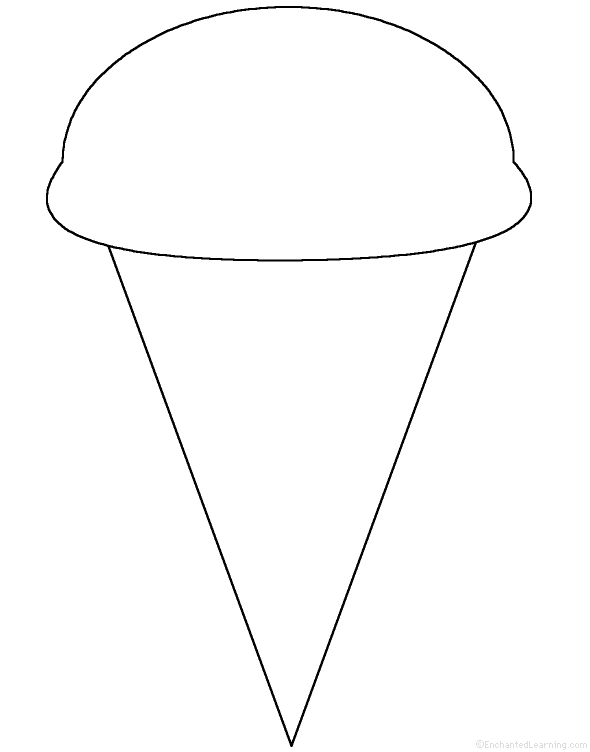 Ice Cream Cone Tracing/Cutting Template