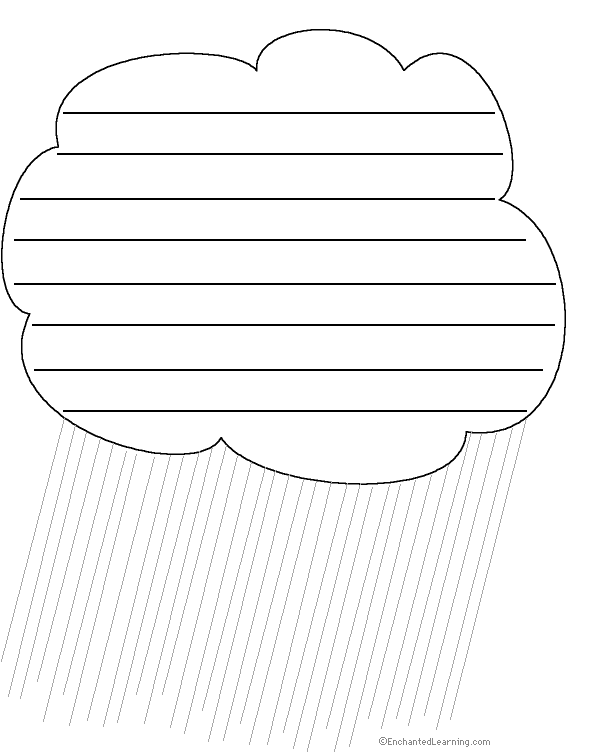 Rain Shape Poem Printable Worksheet Enchantedlearning Com